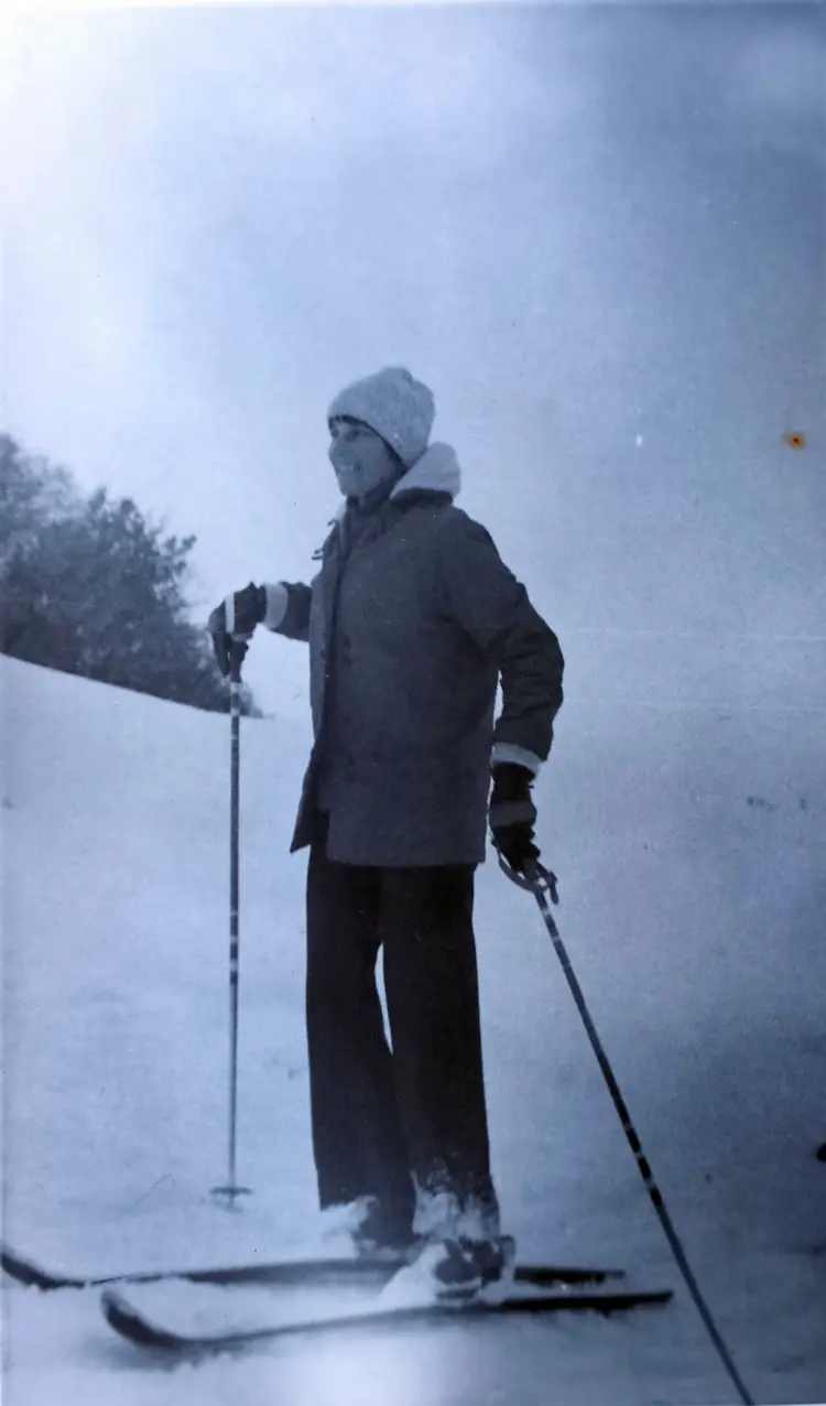 Doina Cornea la schi în Făget
